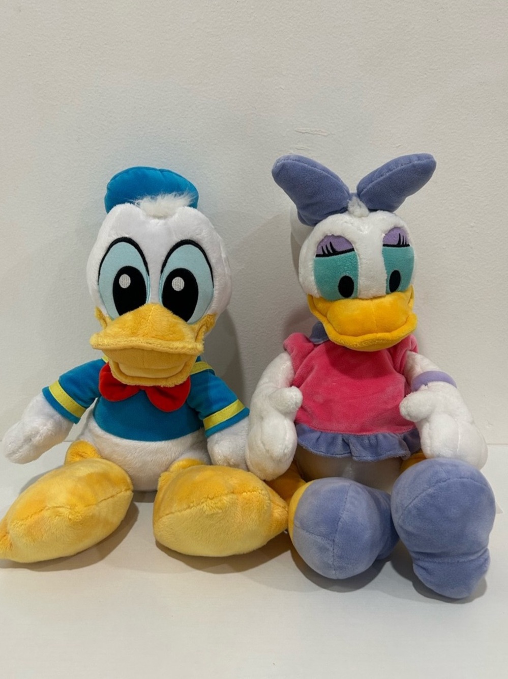 Disney Store Donald Duck & Daisy Duck Plush Set of 2 Stuffed Animals 16”